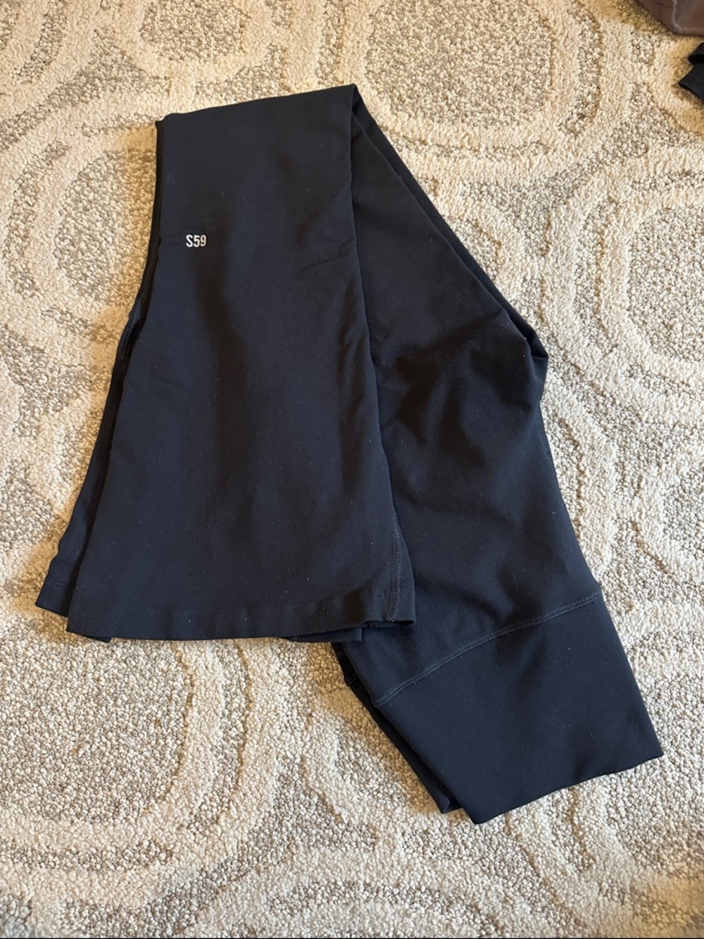 Splits59 Black Athletic Leggings with Subtle Logo